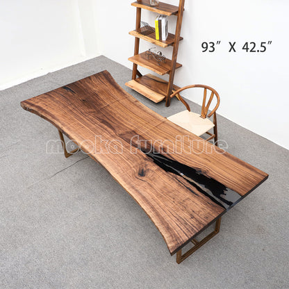 Resin Wood Table - MOOKAFURNITURE