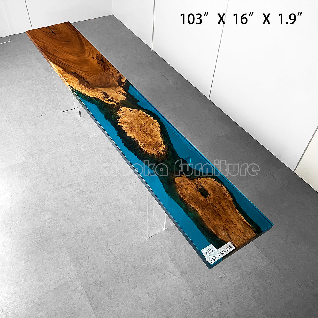 Resin Wood Dining Table - MOOKAFURNITURE