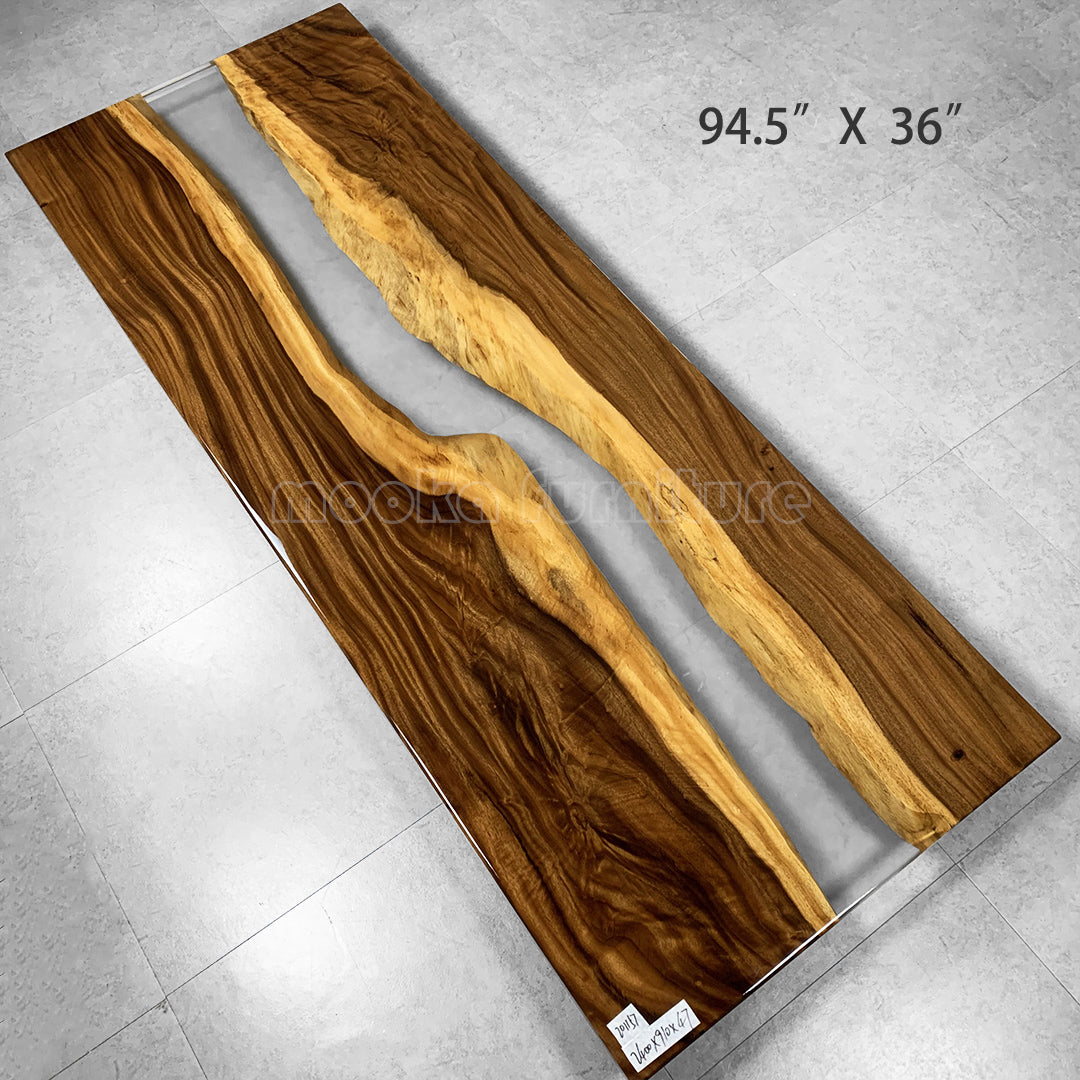 Resin Wood Dining Table - MOOKAFURNITURE