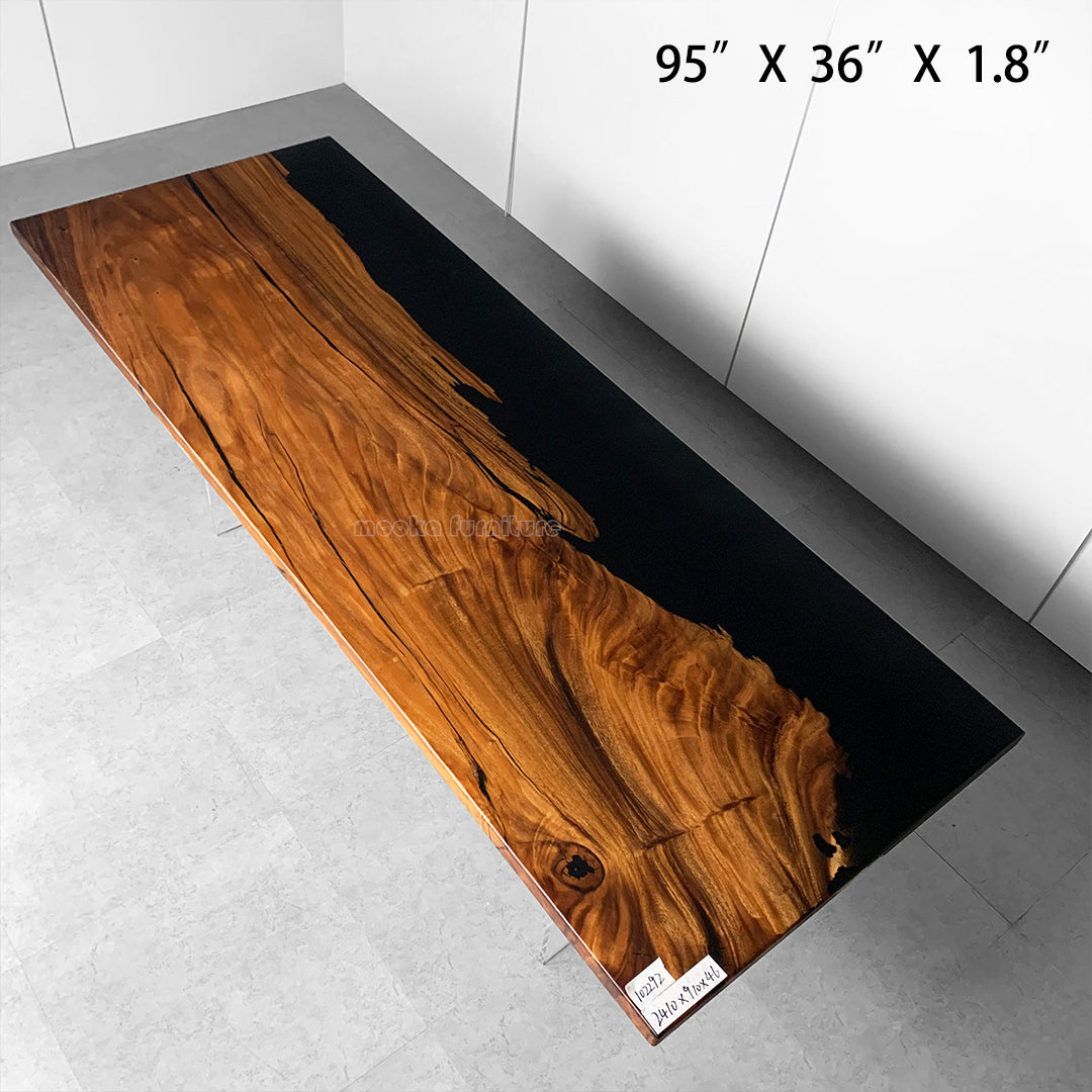 Resin Wood Dining Table - MOOKAFURNITURE