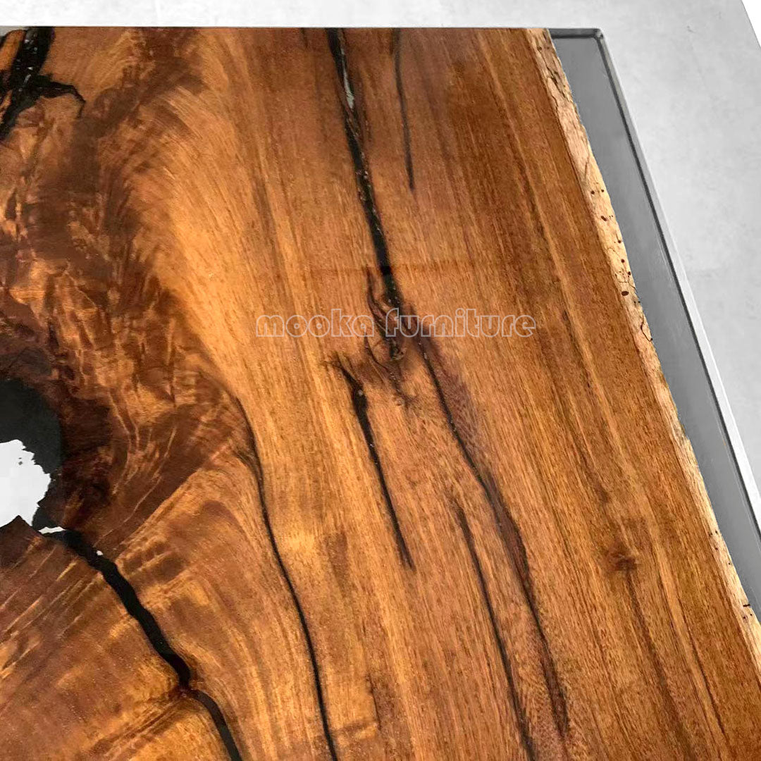 Resin Wood Dining Table - MOOKAFURNITURE