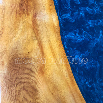 Resin Wood Dining Table - MOOKAFURNITURE