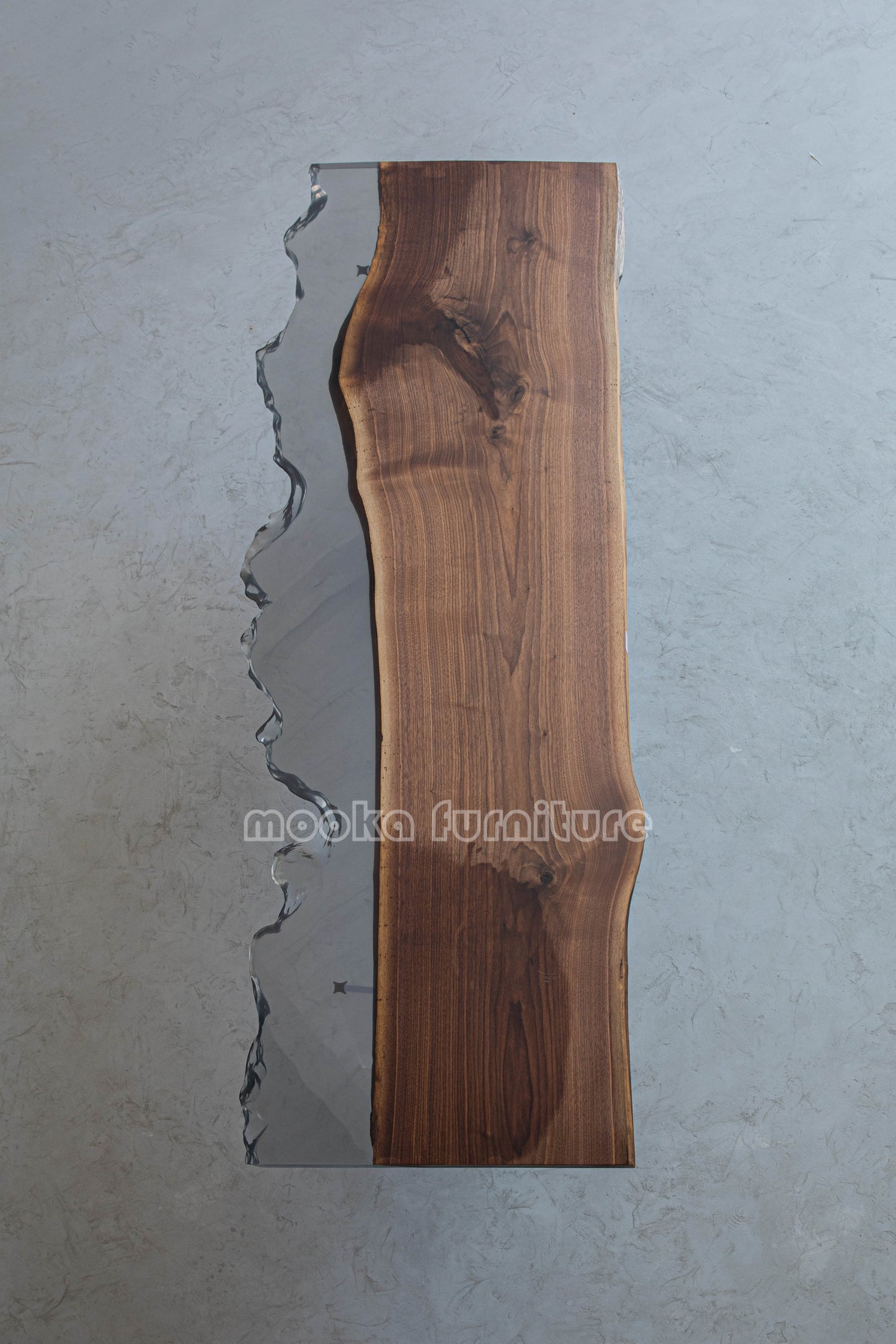 Resin Wood Dining Table - MOOKAFURNITURE