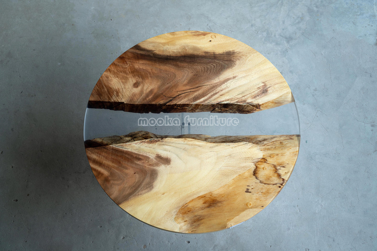 Resin Wood Dining Table - MOOKAFURNITURE