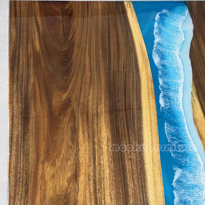 Resin Wood Dining Table - MOOKAFURNITURE