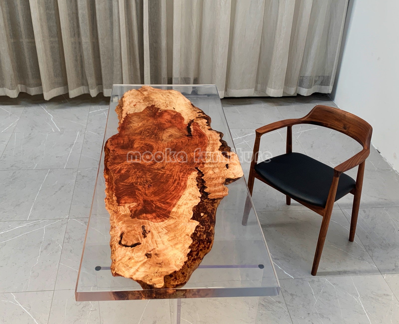 Resin Wood Table - MOOKAFURNITURE