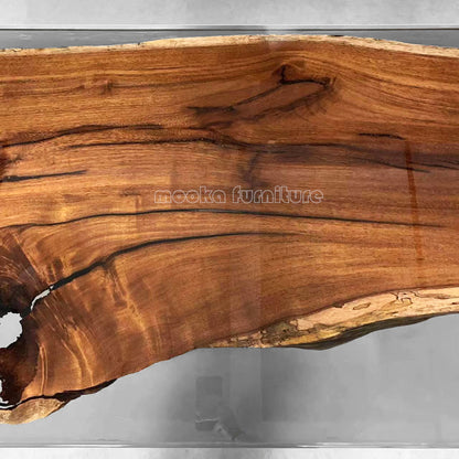 Resin Wood Dining Table - MOOKAFURNITURE