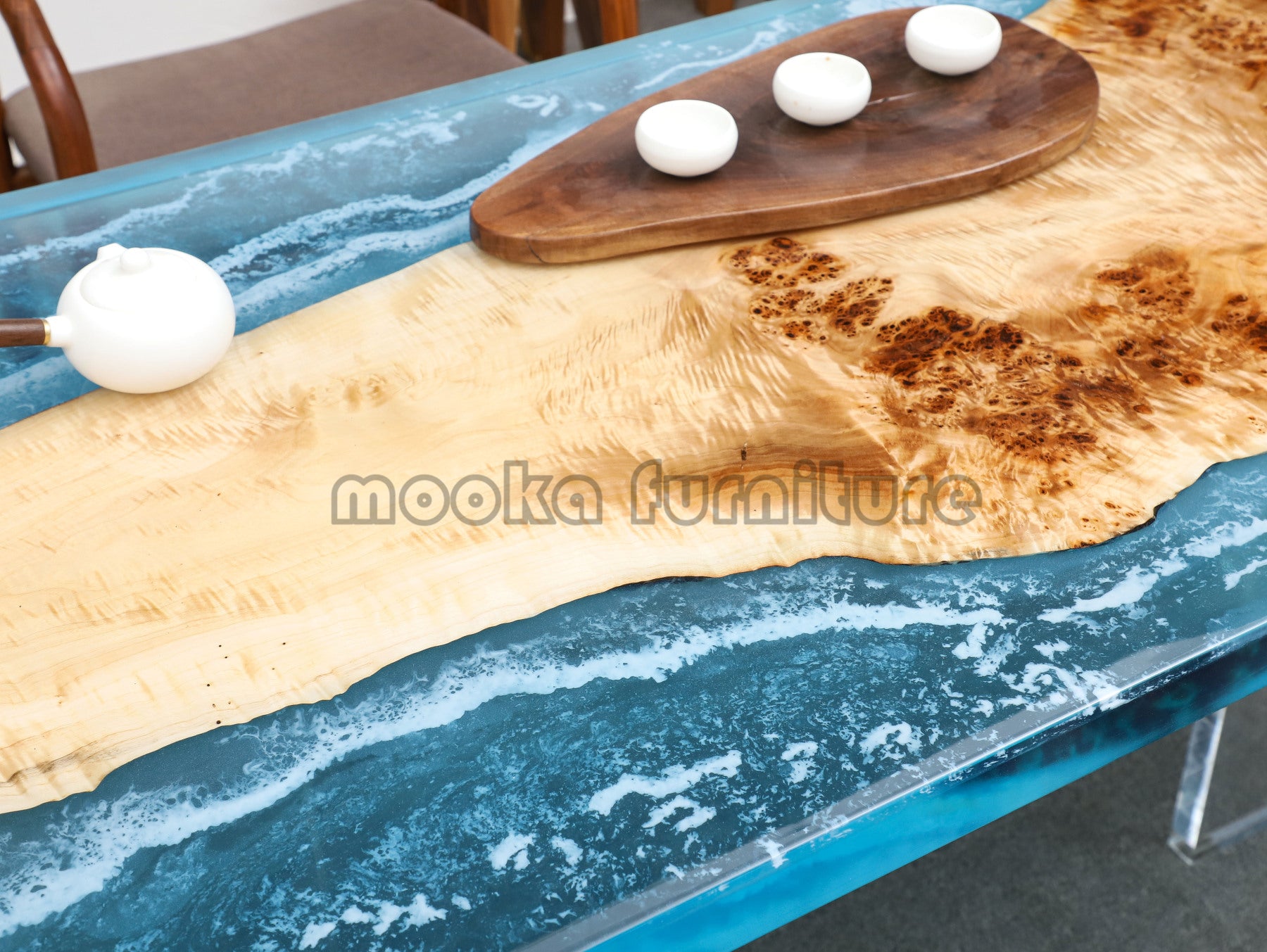 Resin Wood Table - MOOKAFURNITURE