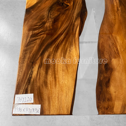 Resin Wood Dining Table - MOOKAFURNITURE