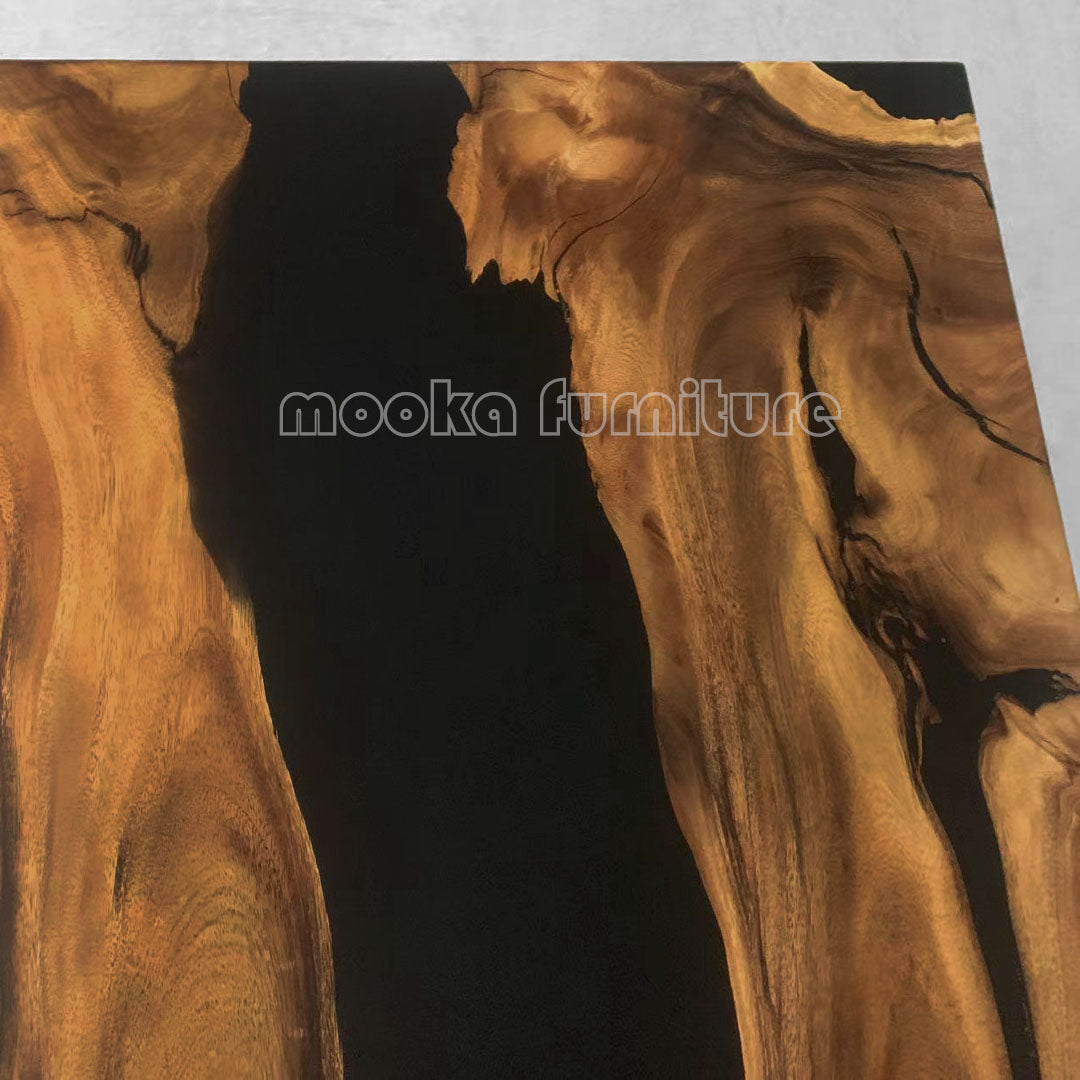 Resin Wood Dining Table - MOOKAFURNITURE