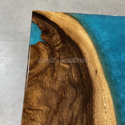 Resin Wood Dining Table - MOOKAFURNITURE