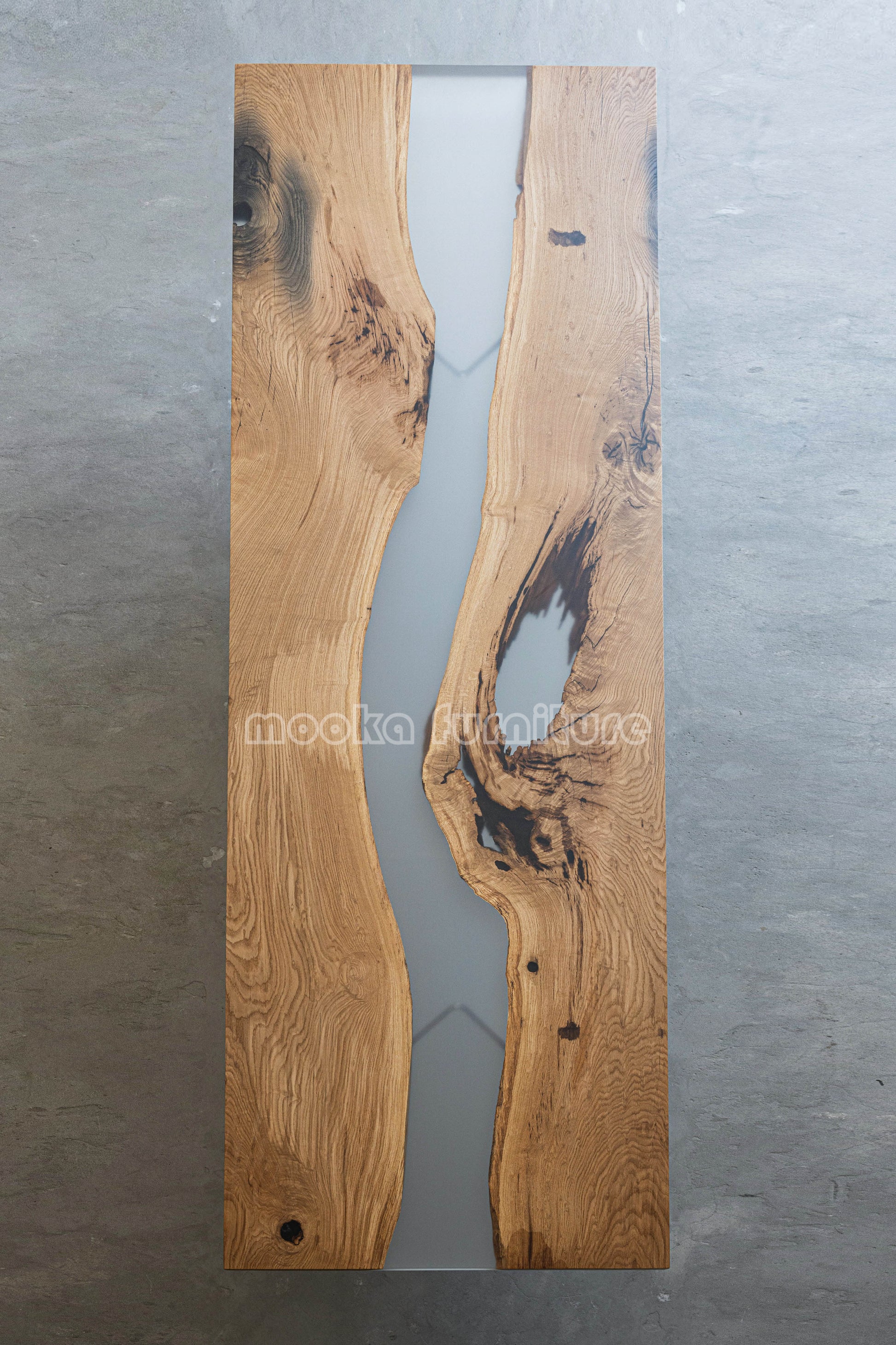 Resin Wood Dining Table - MOOKAFURNITURE