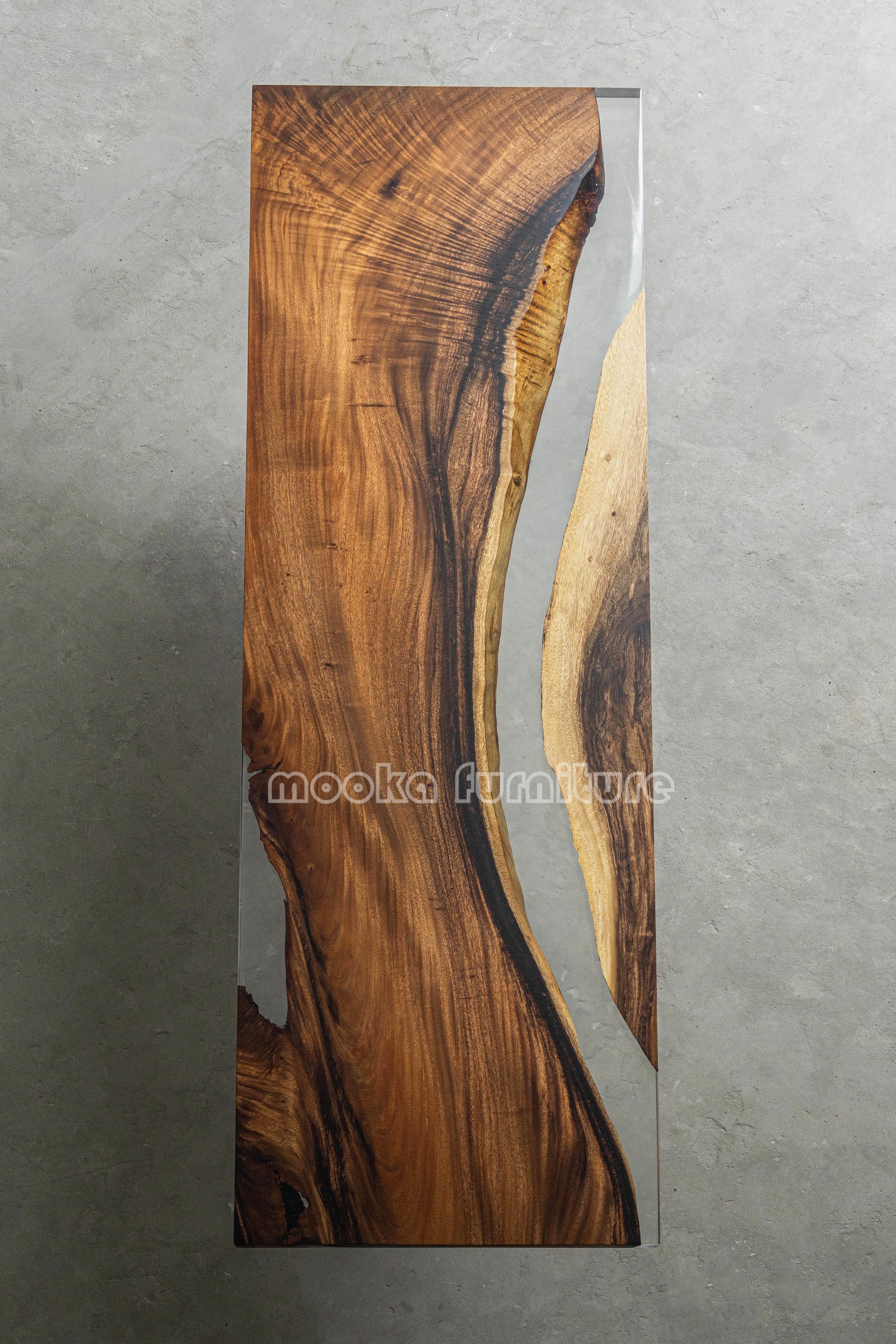 Resin Wood Dining Table - MOOKAFURNITURE