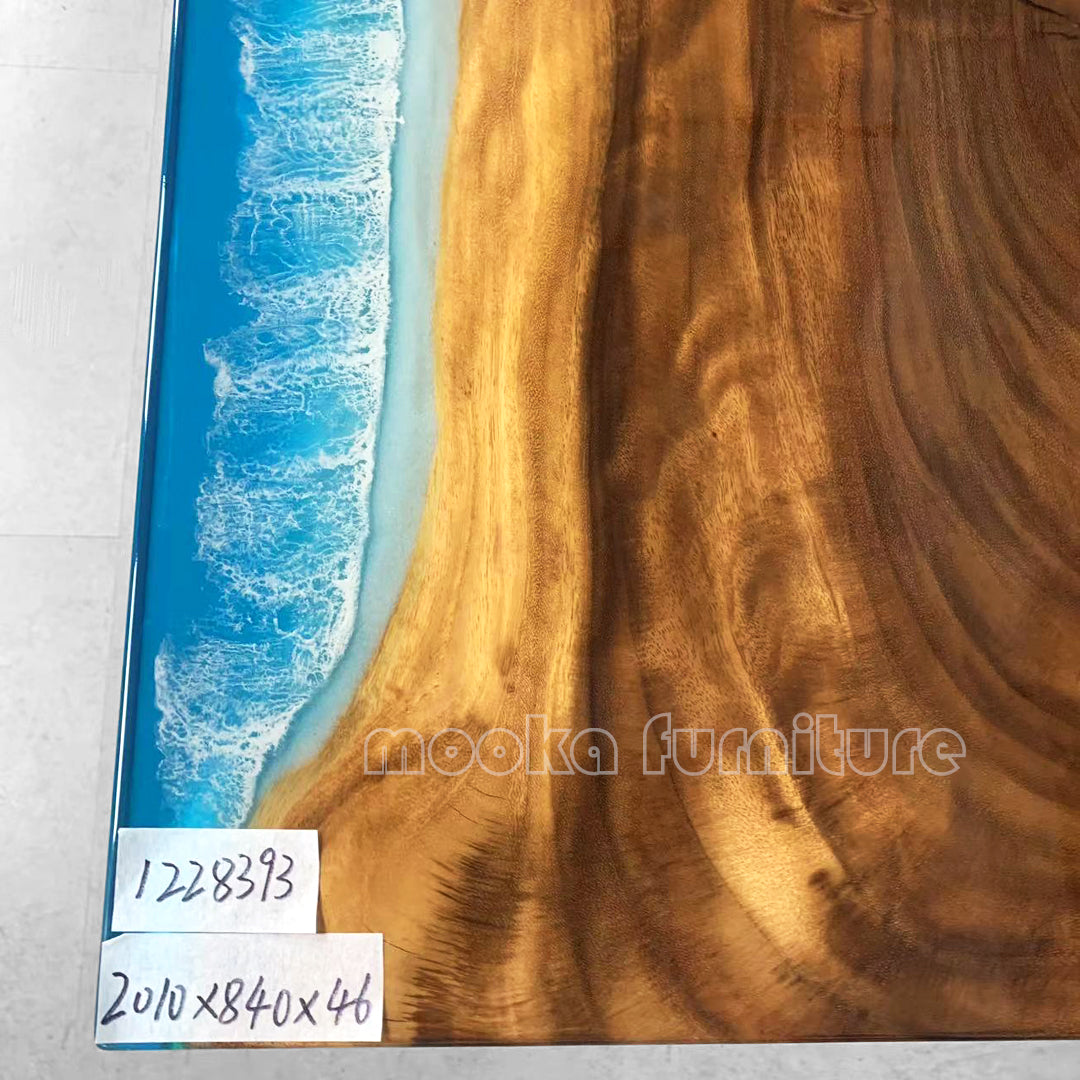 Resin Wood Dining Table - MOOKAFURNITURE