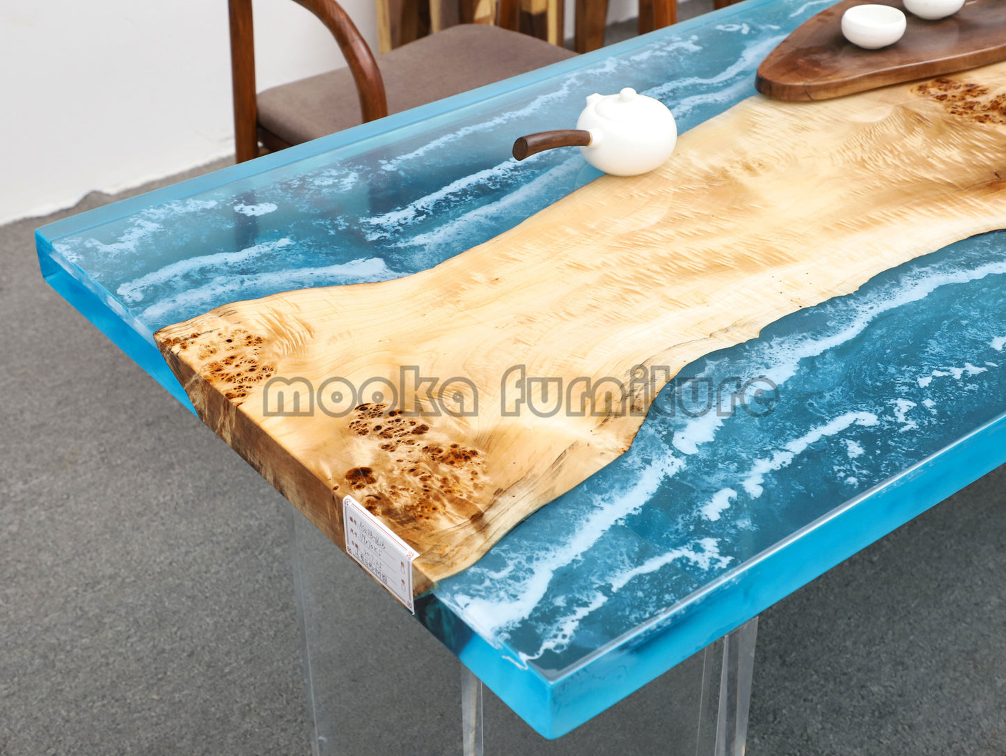 Resin Wood Table - MOOKAFURNITURE