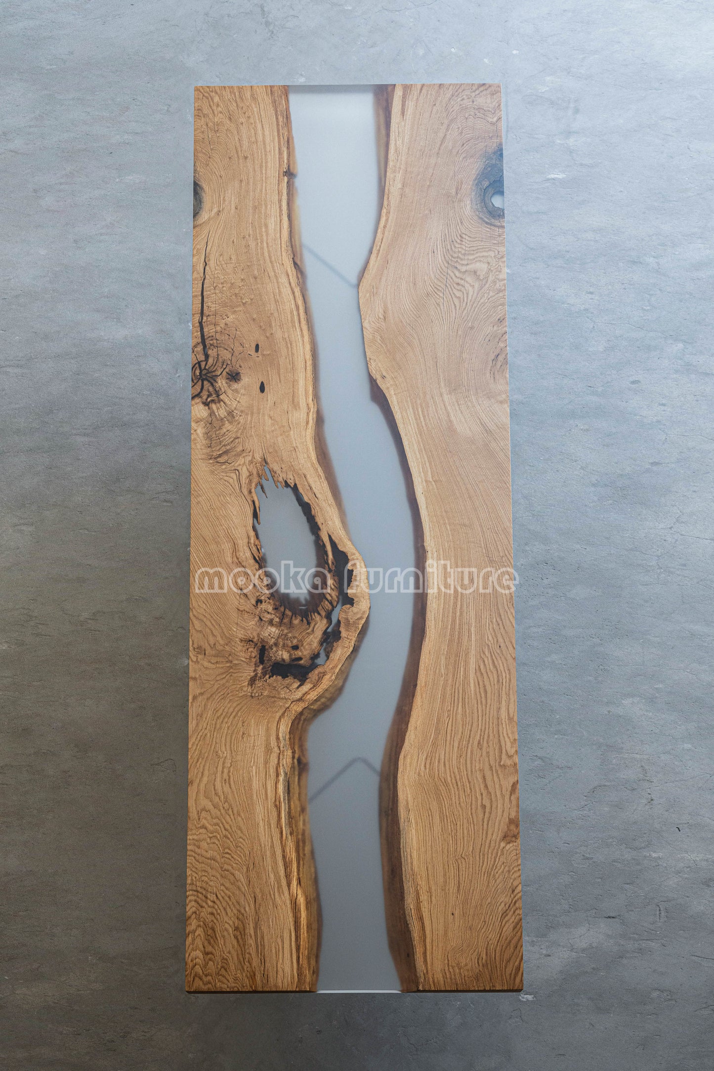 Resin Wood Dining Table - MOOKAFURNITURE