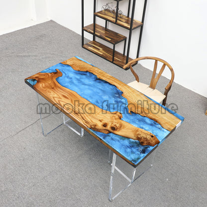 Resin Wood Table - MOOKAFURNITURE