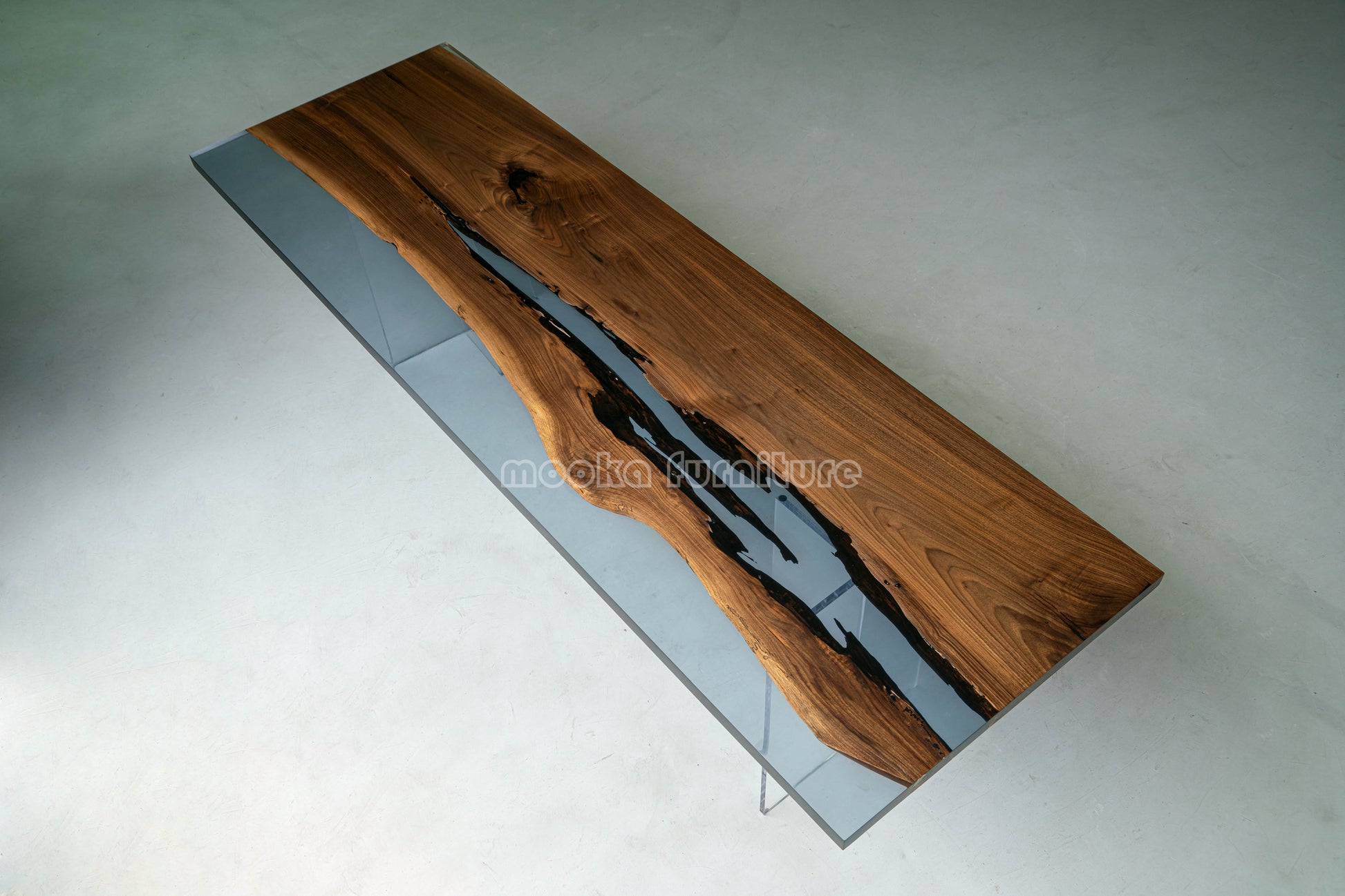 Resin Wood Dining Table - MOOKAFURNITURE