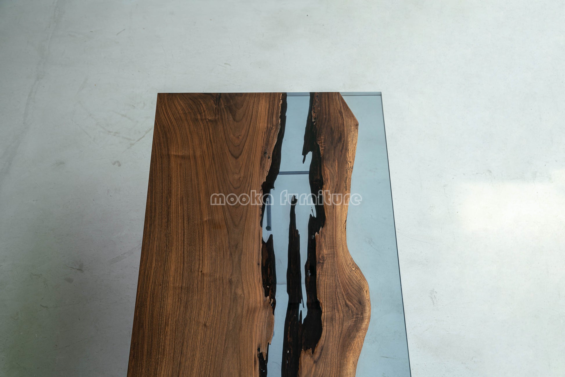 Resin Wood Dining Table - MOOKAFURNITURE