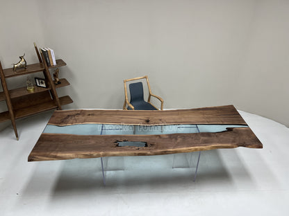 Resin Wood Dining Table - MOOKAFURNITURE