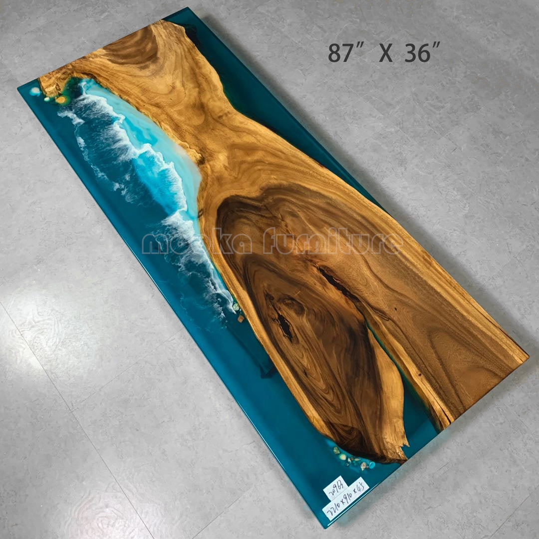 Resin Wood River Table - MOOKAFURNITURE