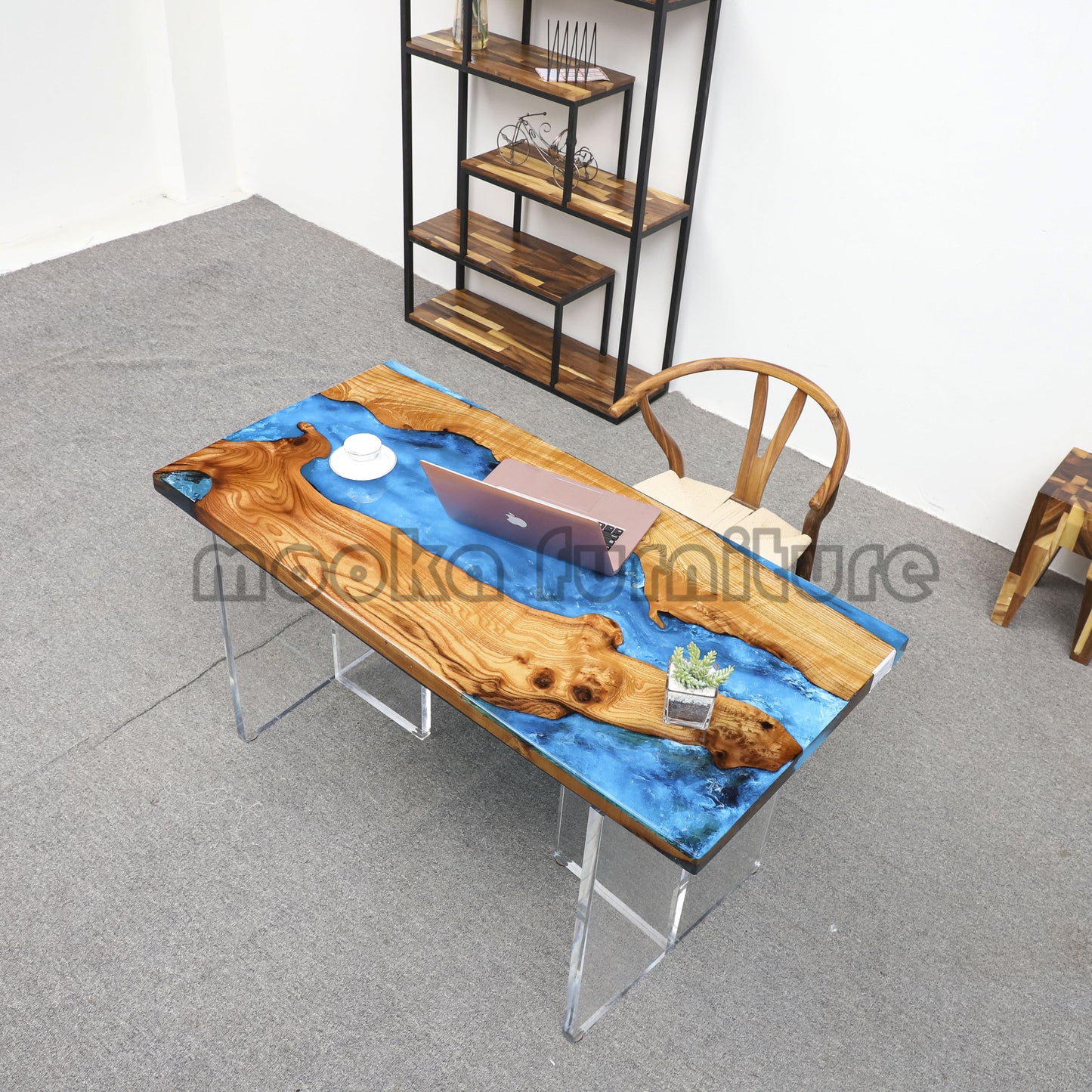 Resin Wood Table - MOOKAFURNITURE