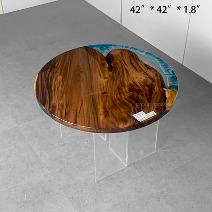 Resin Wood Dining Table - MOOKAFURNITURE