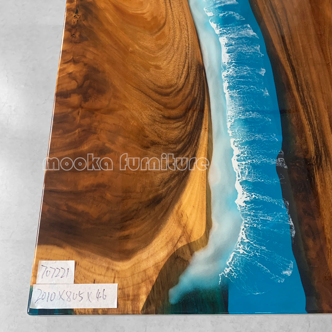 Resin Wood Dining Table - MOOKAFURNITURE