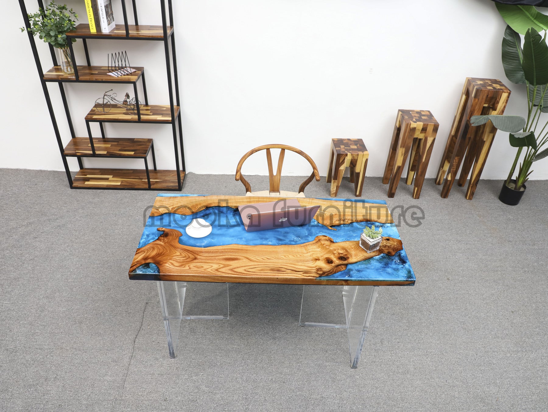 Resin Wood Table - MOOKAFURNITURE