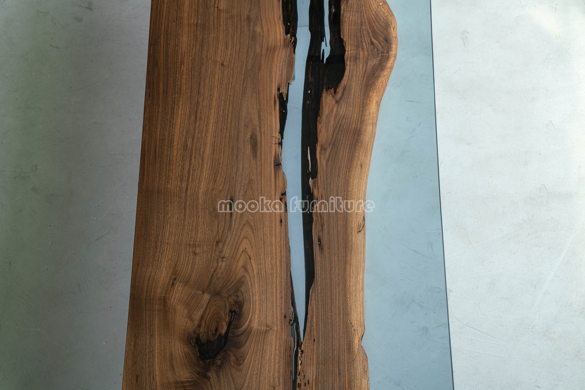 Resin Wood Dining Table - MOOKAFURNITURE