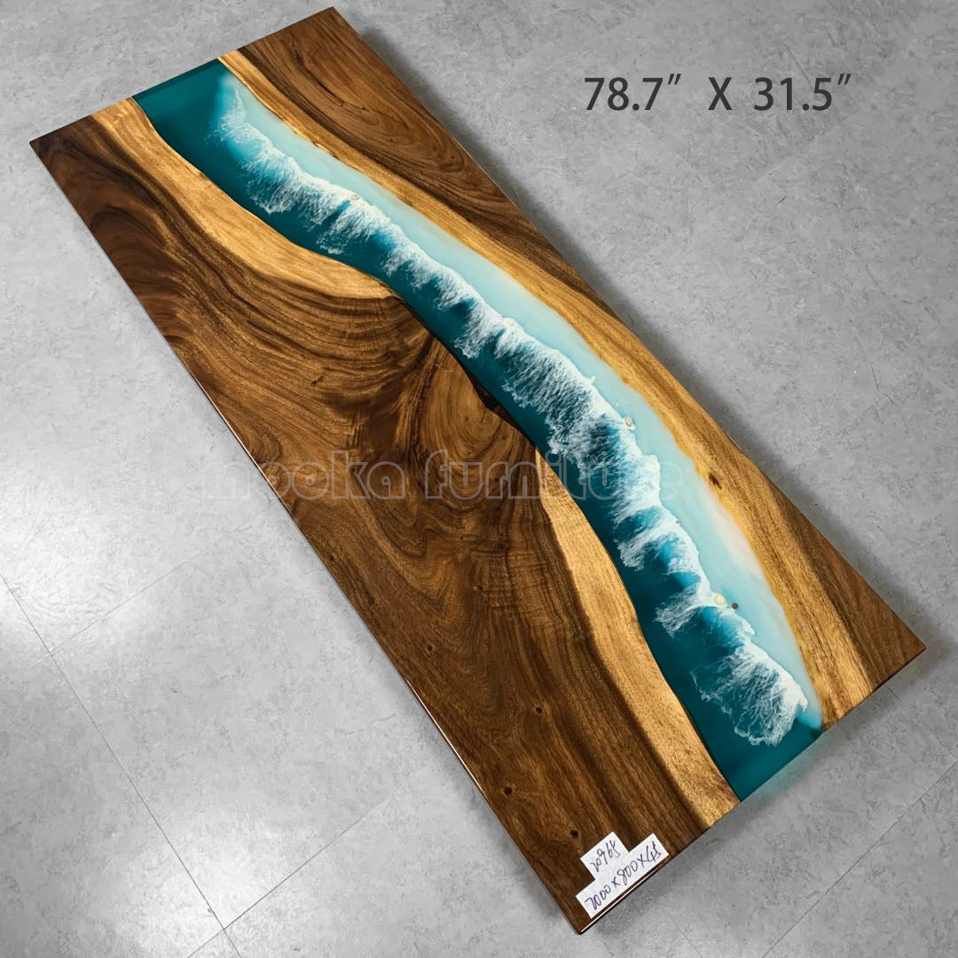 Resin Wood River Table - MOOKAFURNITURE