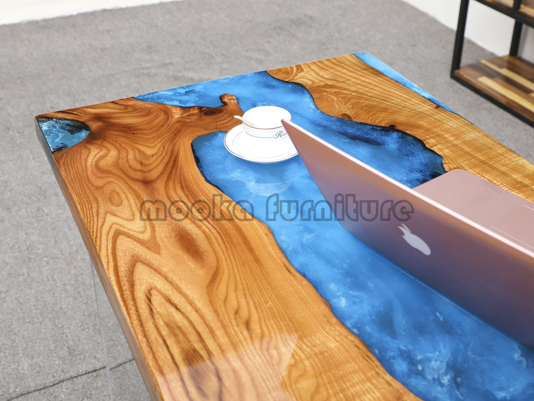 Resin Wood Table - MOOKAFURNITURE