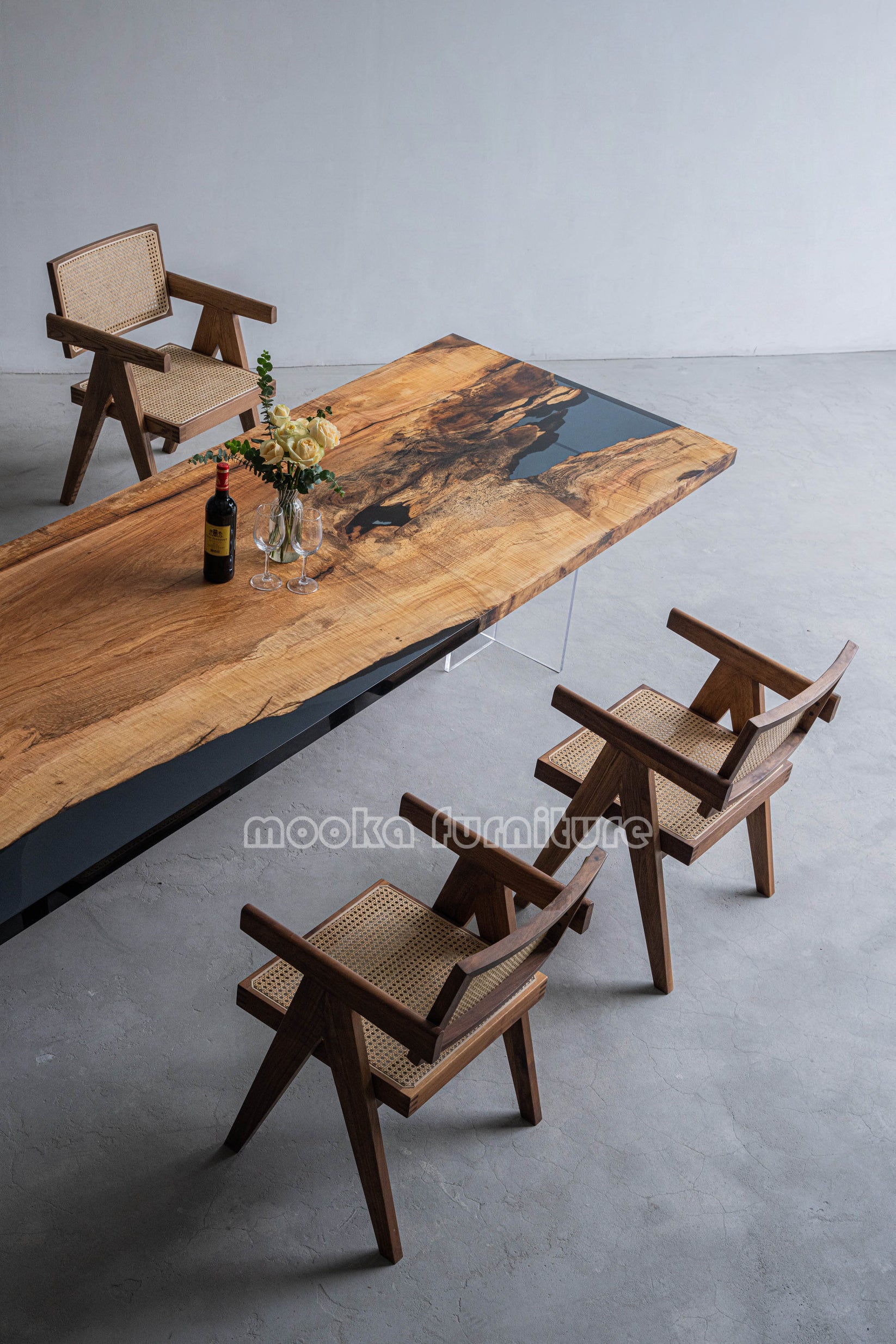 Resin Wood Dining Table – MOOKA FURNITURE