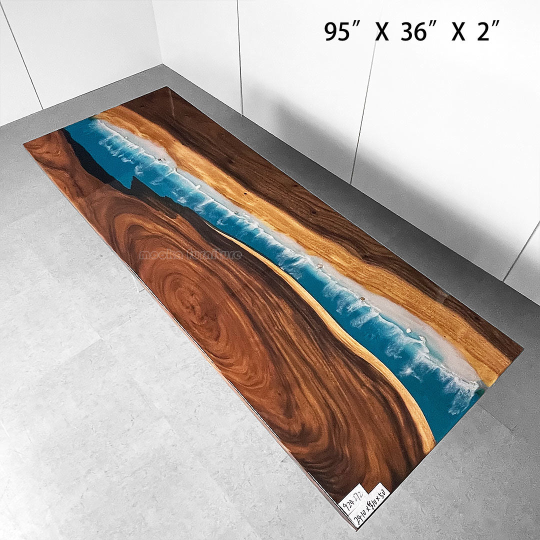 Resin Wood Dining Table - MOOKAFURNITURE