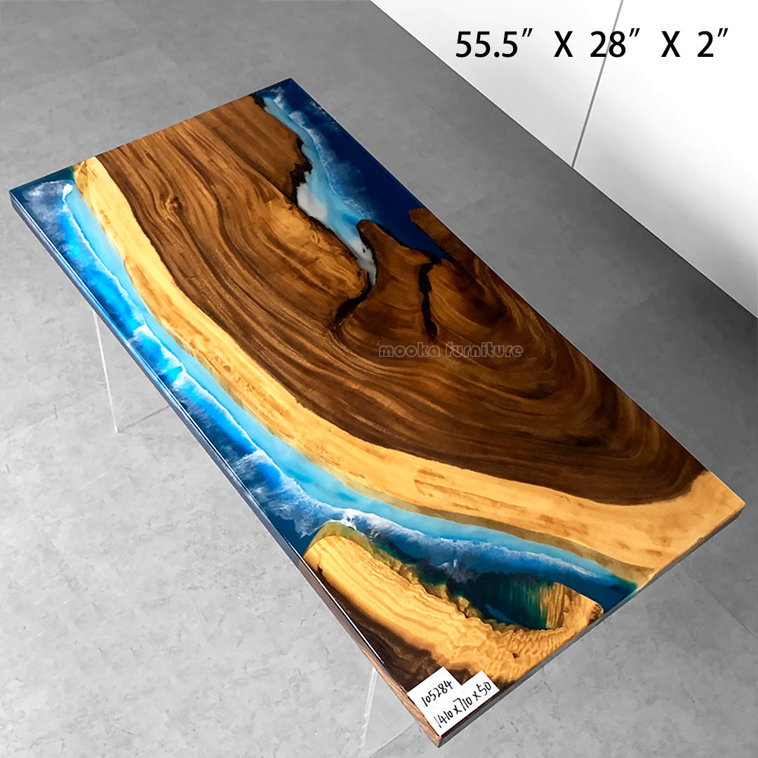 Resin Wood Dining Table - MOOKAFURNITURE