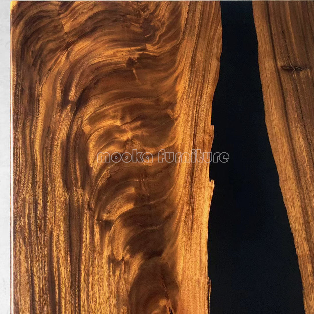 Resin Wood Dining Table - MOOKAFURNITURE