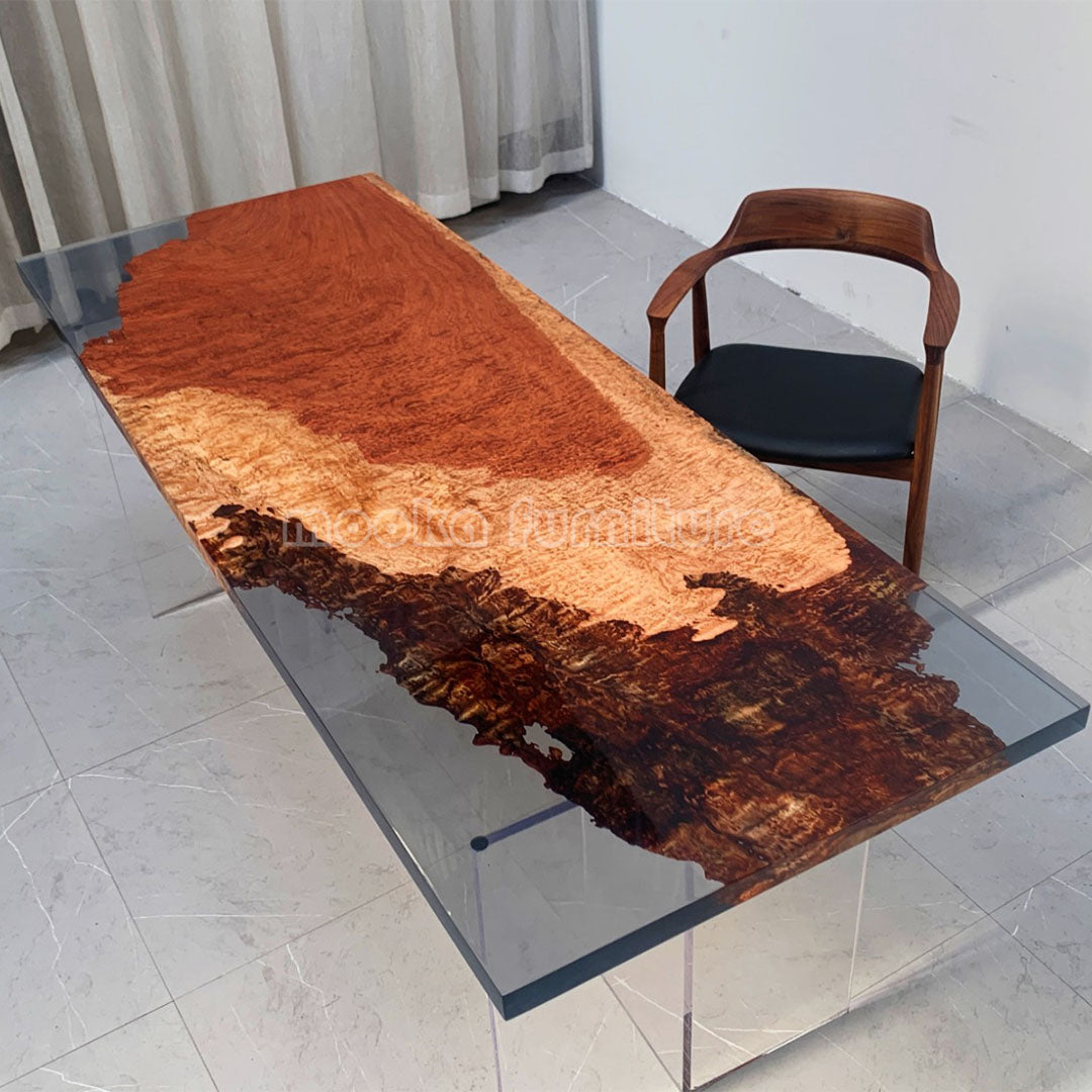 Resin Wood Table - MOOKAFURNITURE