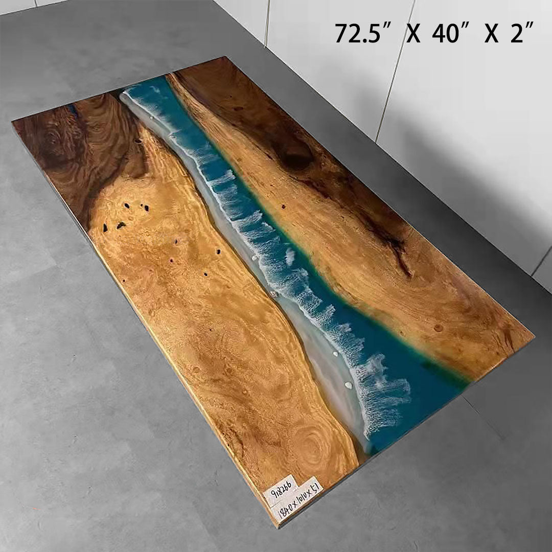 Resin Wood Dining Table - MOOKAFURNITURE