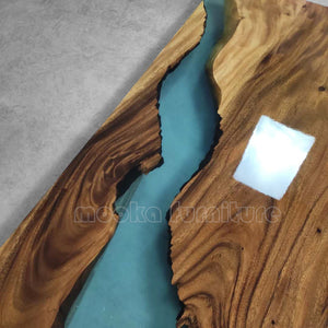 Resin Wood dining table - MOOKAFURNITURE