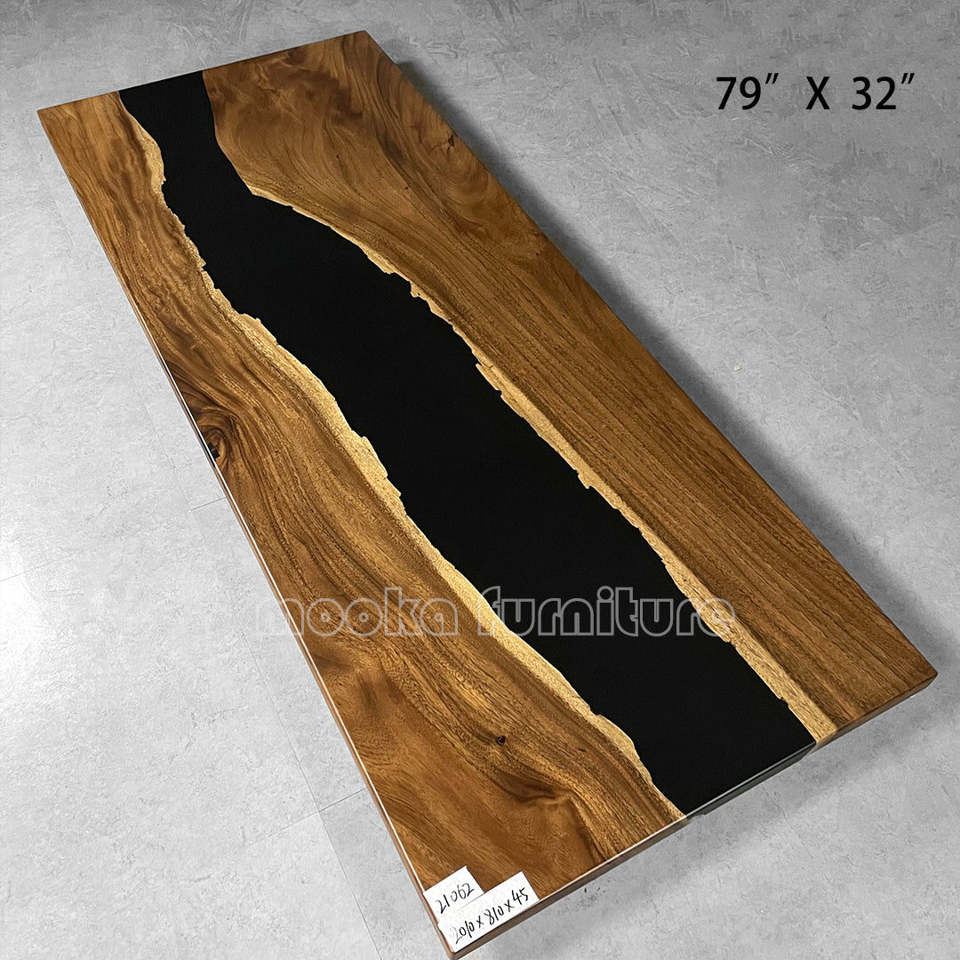 Resin Wood Dining Table - MOOKAFURNITURE