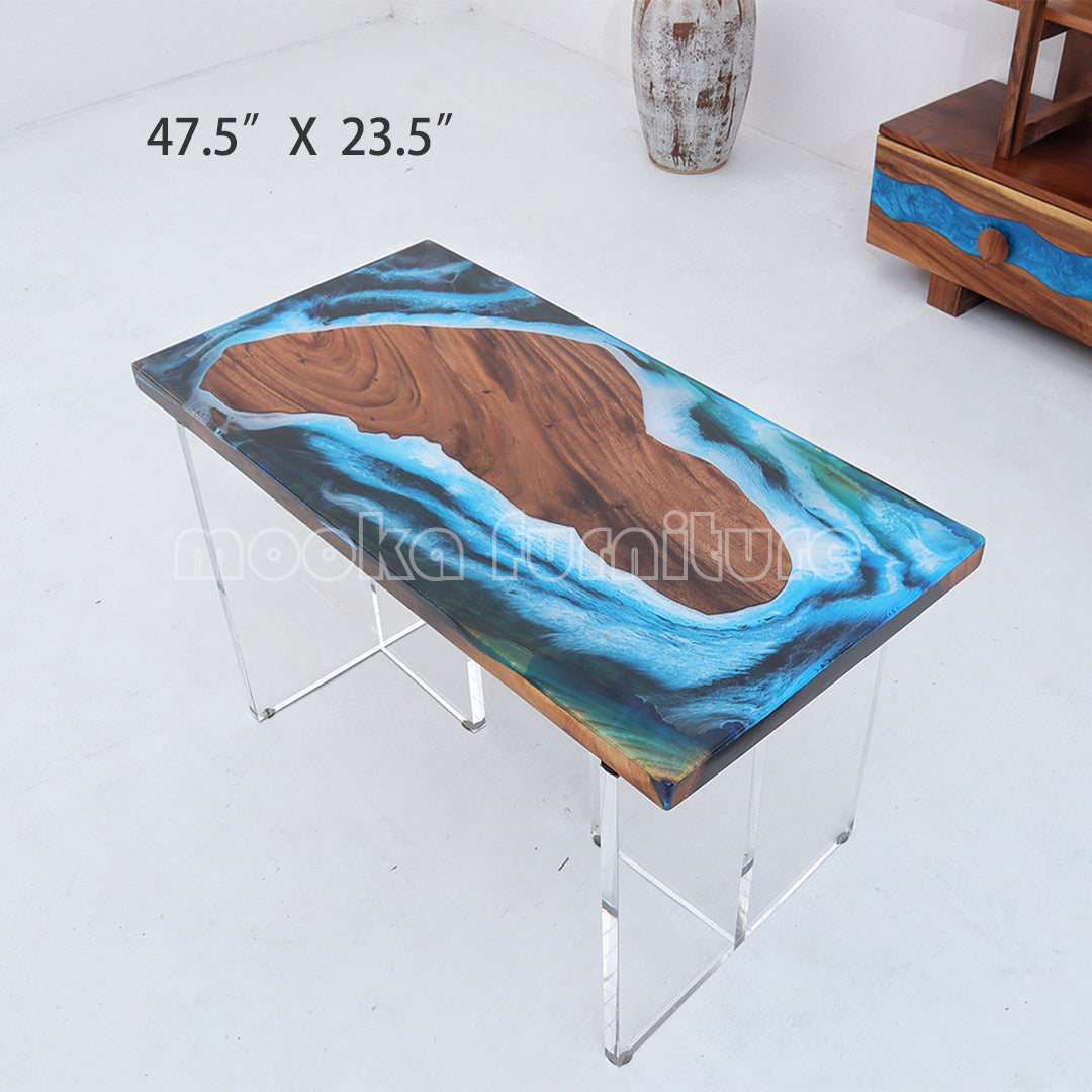 Resin Wood Table - MOOKAFURNITURE