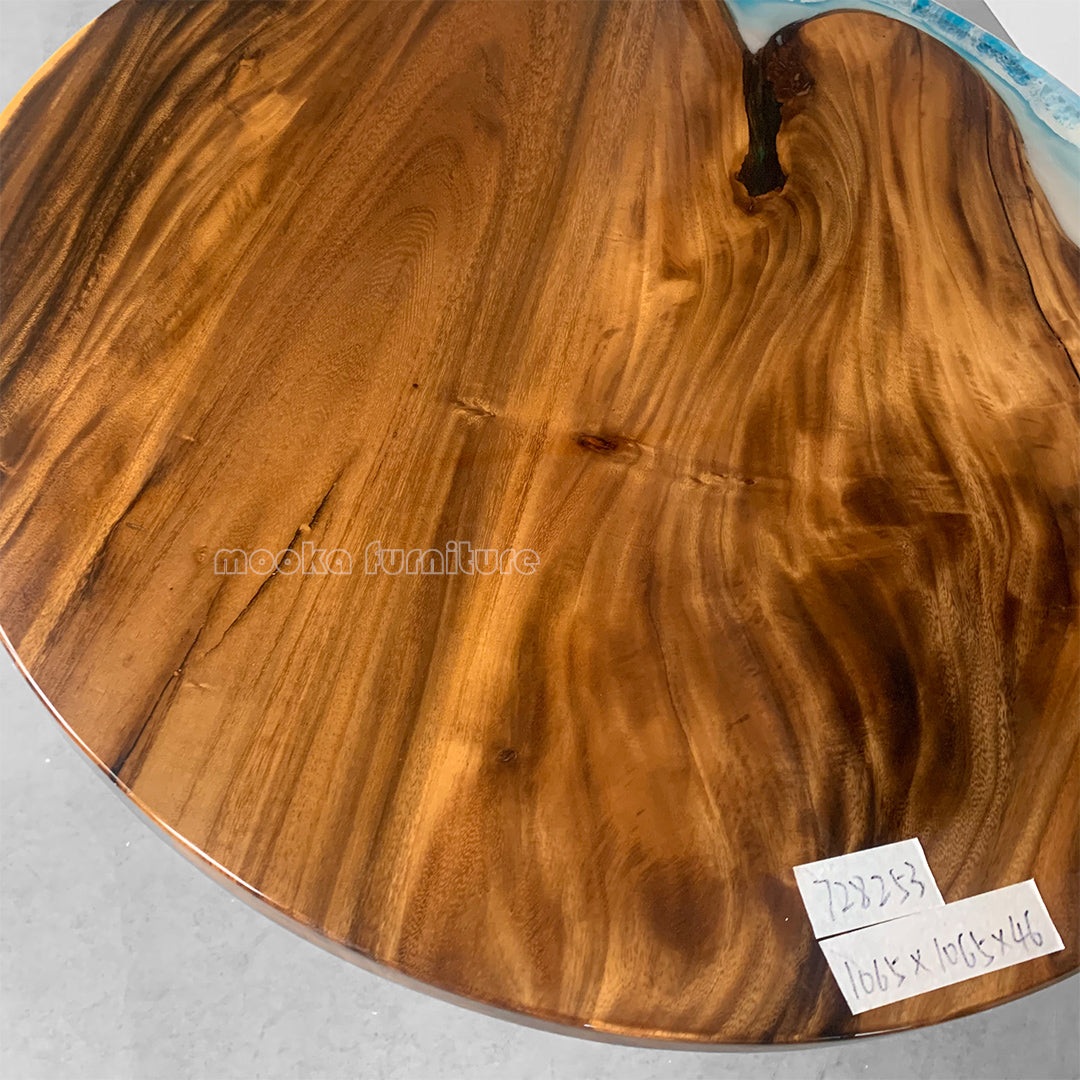 Resin Wood Dining Table - MOOKAFURNITURE