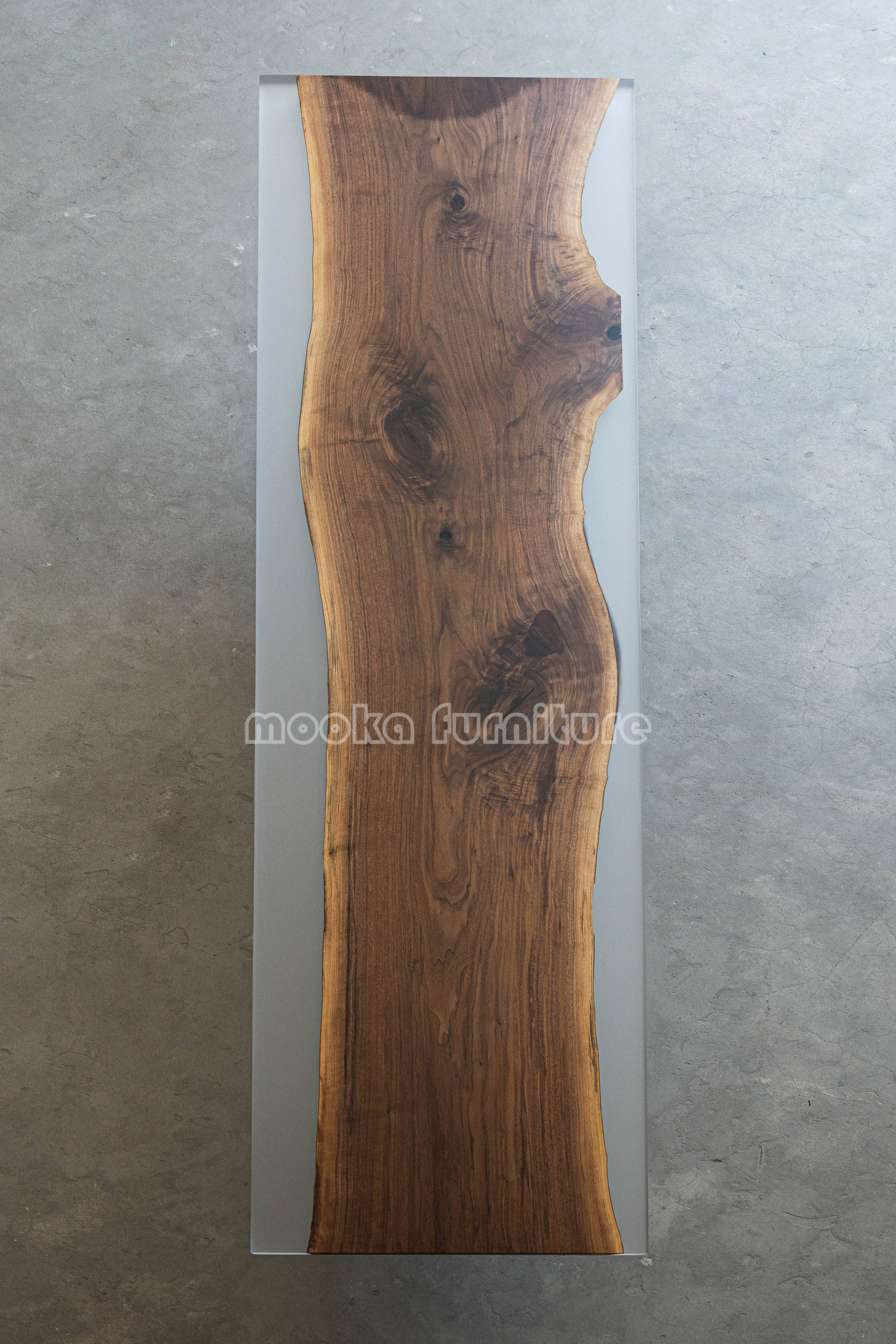 Resin Wood Dining Table - MOOKAFURNITURE