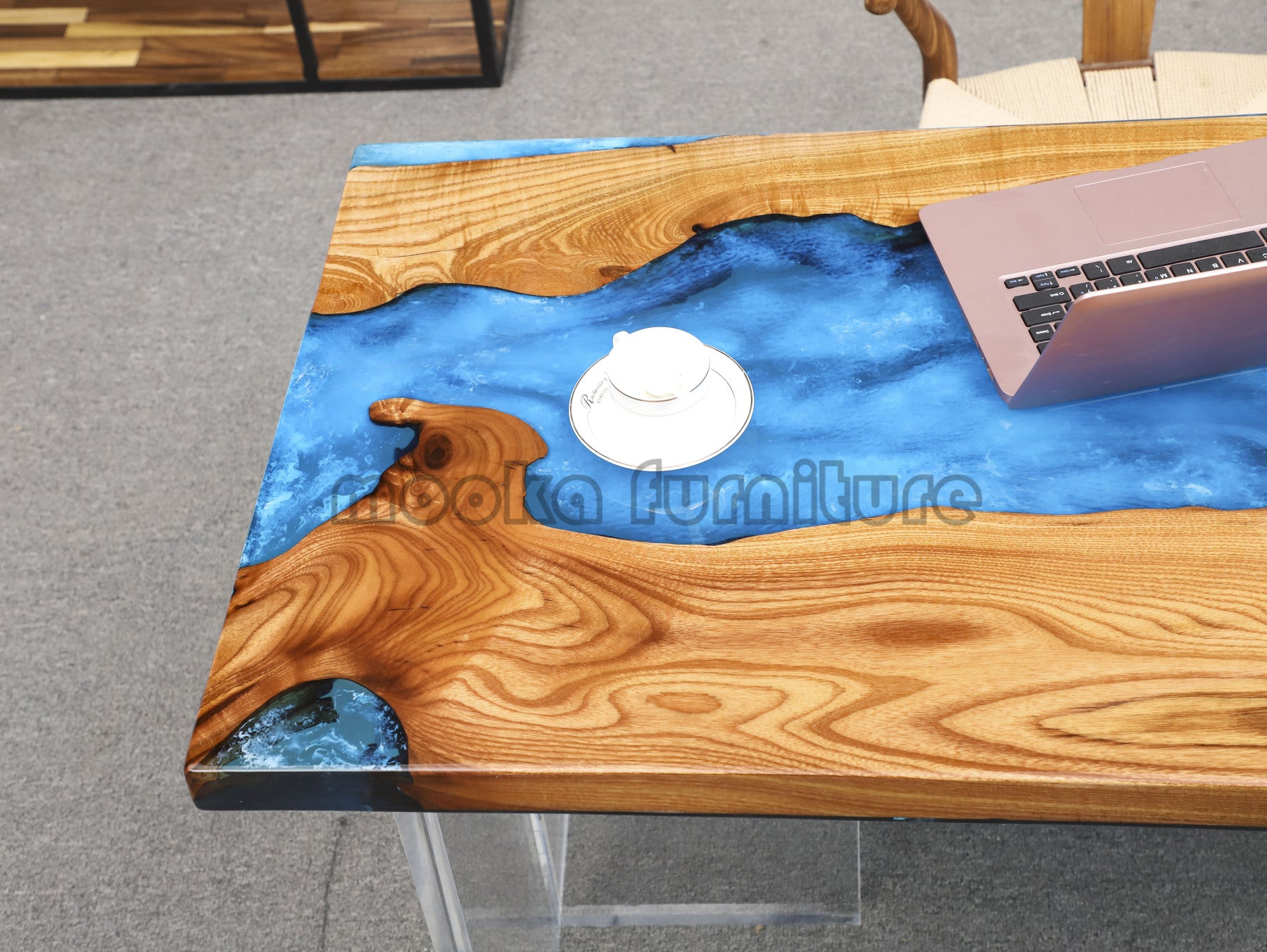 Resin Wood Table - MOOKAFURNITURE