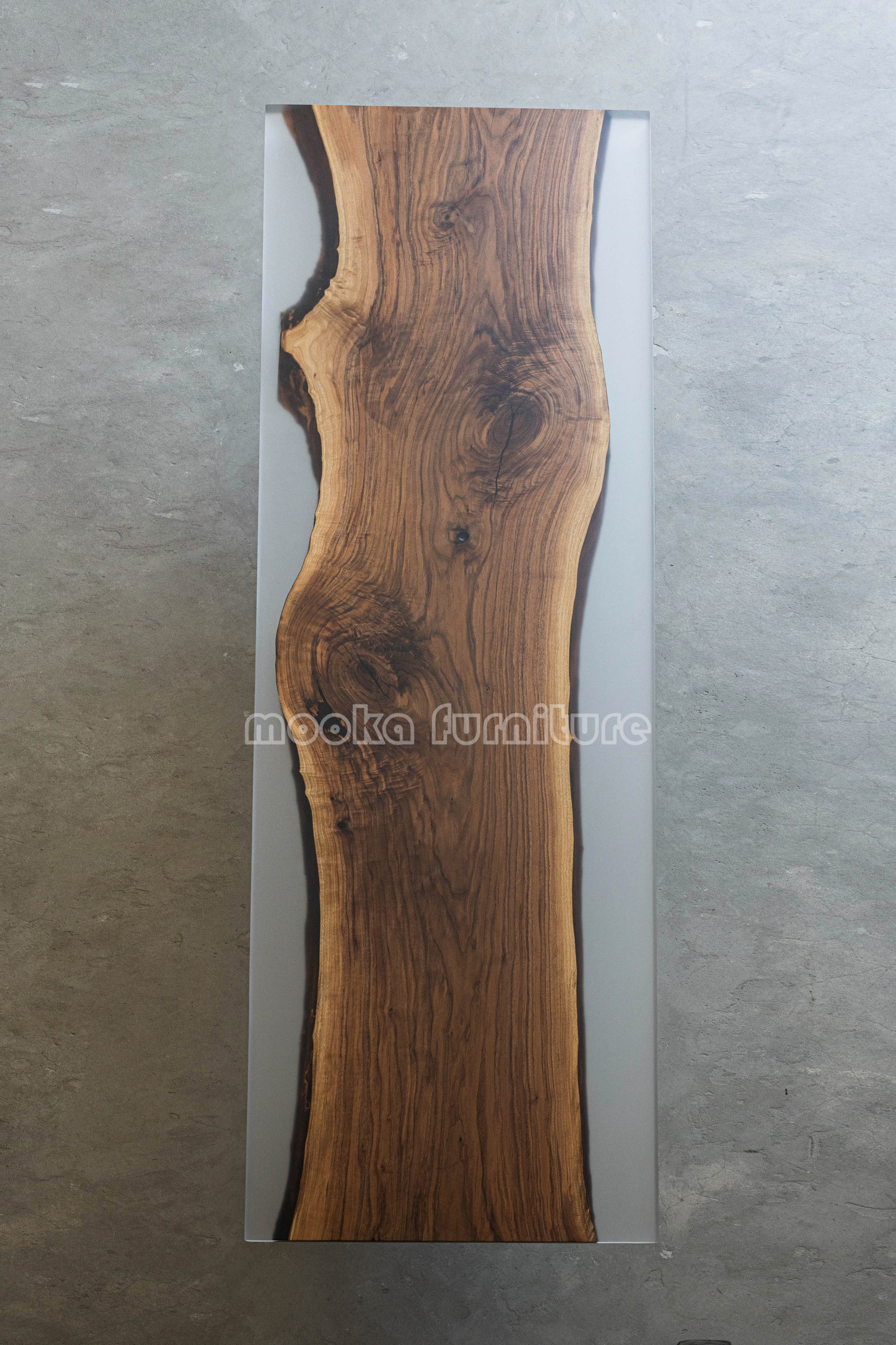 Resin Wood Dining Table - MOOKAFURNITURE