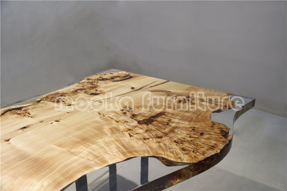 Resin Wood Dining Table - MOOKAFURNITURE