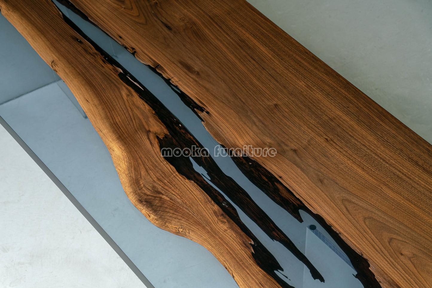 Resin Wood Dining Table - MOOKAFURNITURE