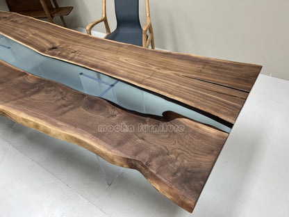 Resin Wood Dining Table - MOOKAFURNITURE