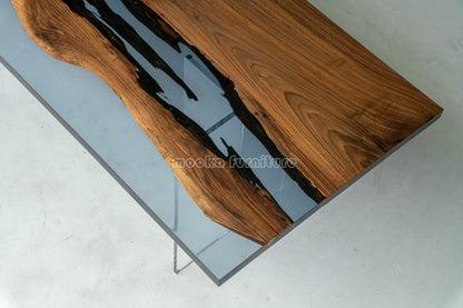 Resin Wood Dining Table - MOOKAFURNITURE