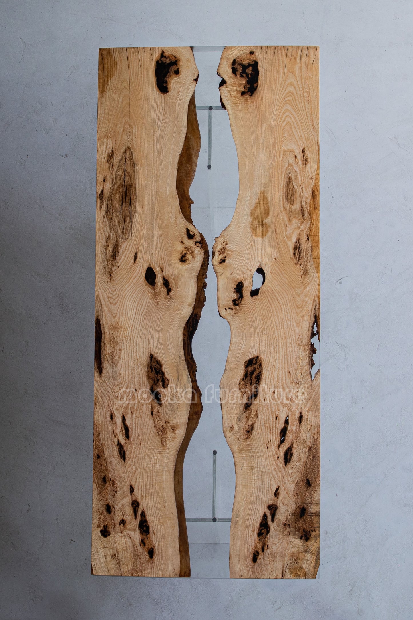 Resin Wood Dining Table - MOOKAFURNITURE